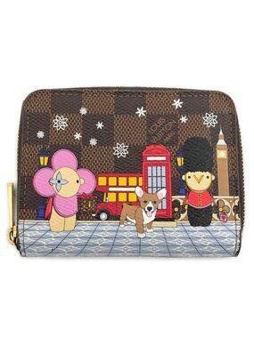 Louis Vuitton Zippy Coin Purse Vivienne Damier Wallet Leather